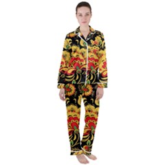 Hohloma Satin Long Sleeve Pajamas Set by goljakoff