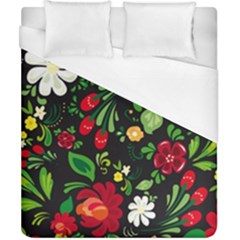 Russian Khokhloma Duvet Cover (california King Size) by goljakoff