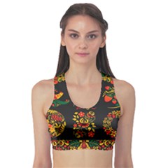 Hohloma Ornament Sports Bra by goljakoff