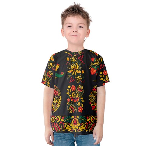 Hohloma Ornament Kids  Cotton Tee by goljakoff