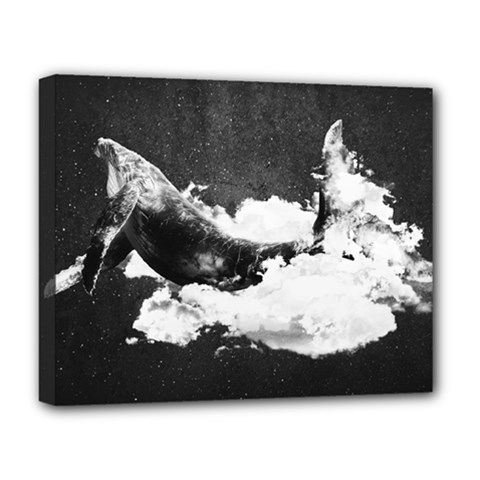 Whale Dream Deluxe Canvas 20  X 16  (stretched) by goljakoff