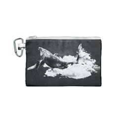 Whale Dream Canvas Cosmetic Bag (small) by goljakoff