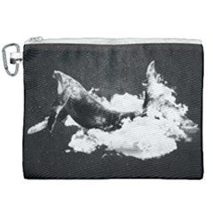 Whale Dream Canvas Cosmetic Bag (xxl) by goljakoff