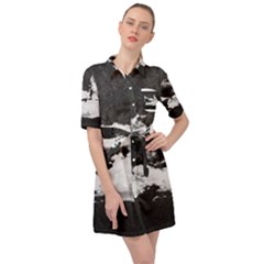 Whale Dream Belted Shirt Dress by goljakoff