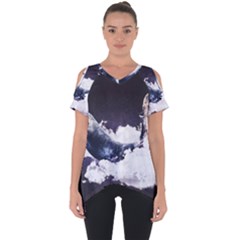 Blue Whale Dream Cut Out Side Drop Tee by goljakoff