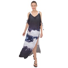 Blue Whale Dream Maxi Chiffon Cover Up Dress by goljakoff
