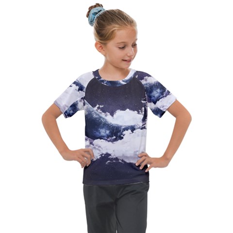 Blue Whale Dream Kids  Mesh Piece Tee by goljakoff