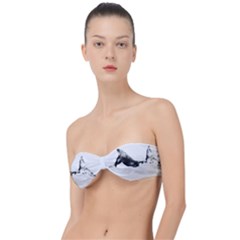 Blue Whale In Clouds Classic Bandeau Bikini Top  by goljakoff