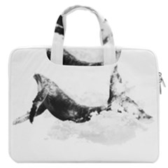 Blue Whale In Clouds Macbook Pro Double Pocket Laptop Bag by goljakoff