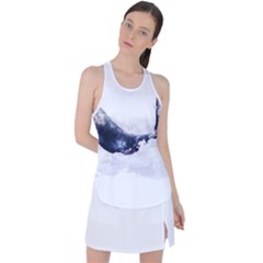 Blue Whale Racer Back Mesh Tank Top by goljakoff
