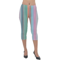 Colorful Steaks Lightweight Velour Capri Leggings  by TRENDYcouture