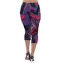 ABSTRACT Lightweight Velour Capri Leggings  View2