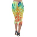 Retro Tie Dye 6 Lightweight Velour Capri Leggings  View2