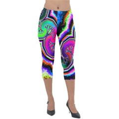 Mystic Rainbow Trees Lightweight Velour Capri Leggings 