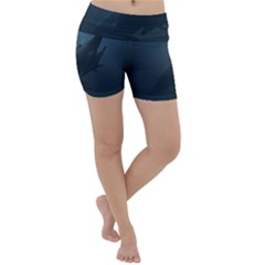 Whales Family Lightweight Velour Yoga Shorts by goljakoff