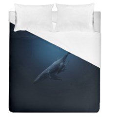 Blue Whales Duvet Cover (queen Size) by goljakoff