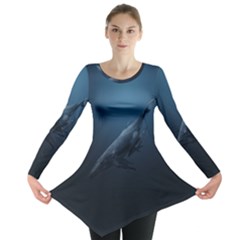 Blue Whales Long Sleeve Tunic  by goljakoff