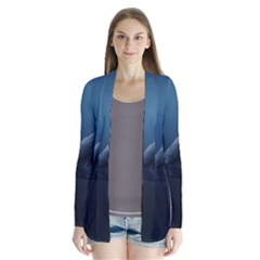 Blue Whales Drape Collar Cardigan by goljakoff