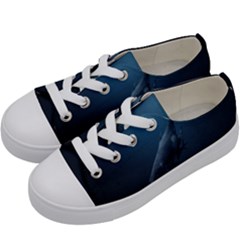 Blue Whales Kids  Low Top Canvas Sneakers by goljakoff