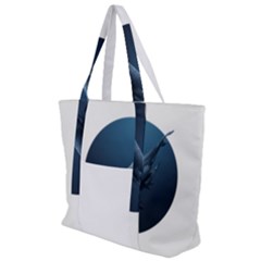 Blue Whales Zip Up Canvas Bag by goljakoff