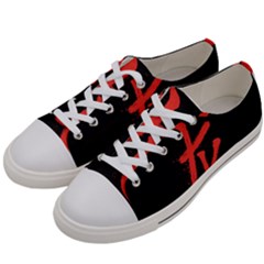 Dragon hieroglyph Women s Low Top Canvas Sneakers