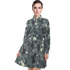 Abstract Texture Surface Print Long Sleeve Chiffon Shirt Dress by dflcprintsclothing