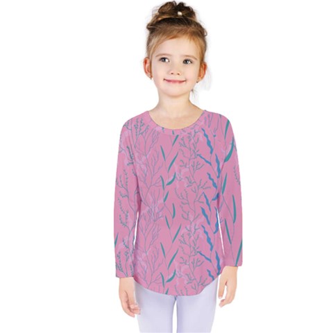 Undersea World  Plants And Starfish Kids  Long Sleeve Tee by SychEva