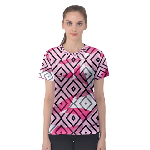 Patternabstraitrosenoir65 Women s Sport Mesh Tee by kcreatif