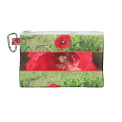 Photos Collage Coquelicots Canvas Cosmetic Bag (medium)