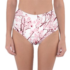 Fleurs De Cerisier Reversible High-waist Bikini Bottoms by kcreatif