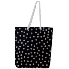 Pattern Marguerites Full Print Rope Handle Tote (large)