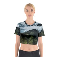 Green Mountain Cotton Crop Top by goljakoff