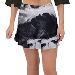 Whales Dream Fishtail Mini Chiffon Skirt by goljakoff