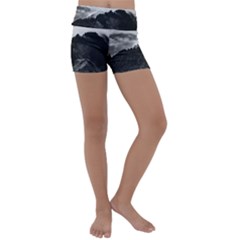 Whales Dream Kids  Lightweight Velour Yoga Shorts by goljakoff