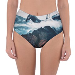 Blue Whale In The Clouds Reversible High-waist Bikini Bottoms by goljakoff