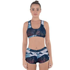 Blue Whale In The Clouds Racerback Boyleg Bikini Set by goljakoff