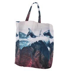 Blue Whale In The Clouds Giant Grocery Tote by goljakoff