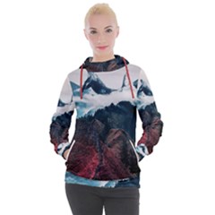 Blue Whale In The Clouds Women s Hooded Pullover by goljakoff