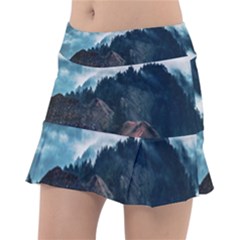 Blue Whale In The Clouds Classic Tennis Skirt by goljakoff