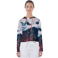 Blue Whale In The Clouds Women s Slouchy Sweat by goljakoff