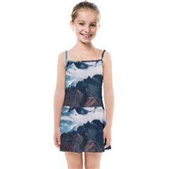 Blue Whale In The Clouds Kids  Summer Sun Dress by goljakoff