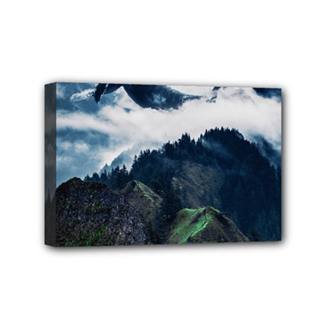 Whales Peak Mini Canvas 6  X 4  (stretched) by goljakoff