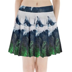 Whales Peak Pleated Mini Skirt by goljakoff