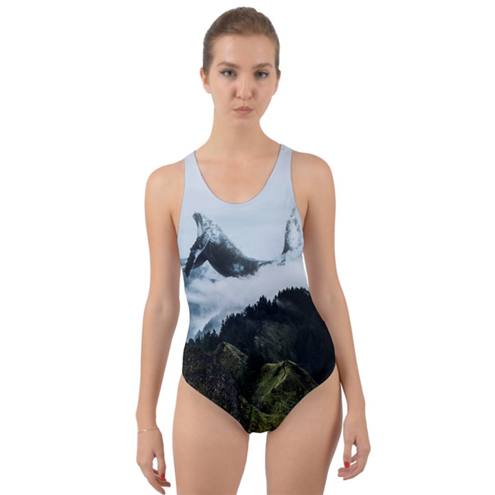 Whale lands Cut-Out Back One Piece Swimsuit