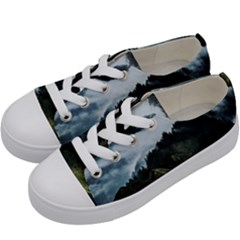 Whale Lands Kids  Low Top Canvas Sneakers by goljakoff