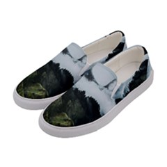 Whale Lands Women s Canvas Slip Ons by goljakoff