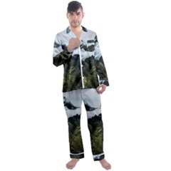 Whale Lands Men s Long Sleeve Satin Pajamas Set by goljakoff