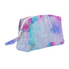 Rainbow Paint Wristlet Pouch Bag (medium) by goljakoff
