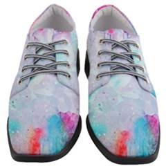 Rainbow Paint Women Heeled Oxford Shoes by goljakoff