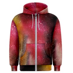 Red And Yellow Drops Men s Zipper Hoodie by goljakoff